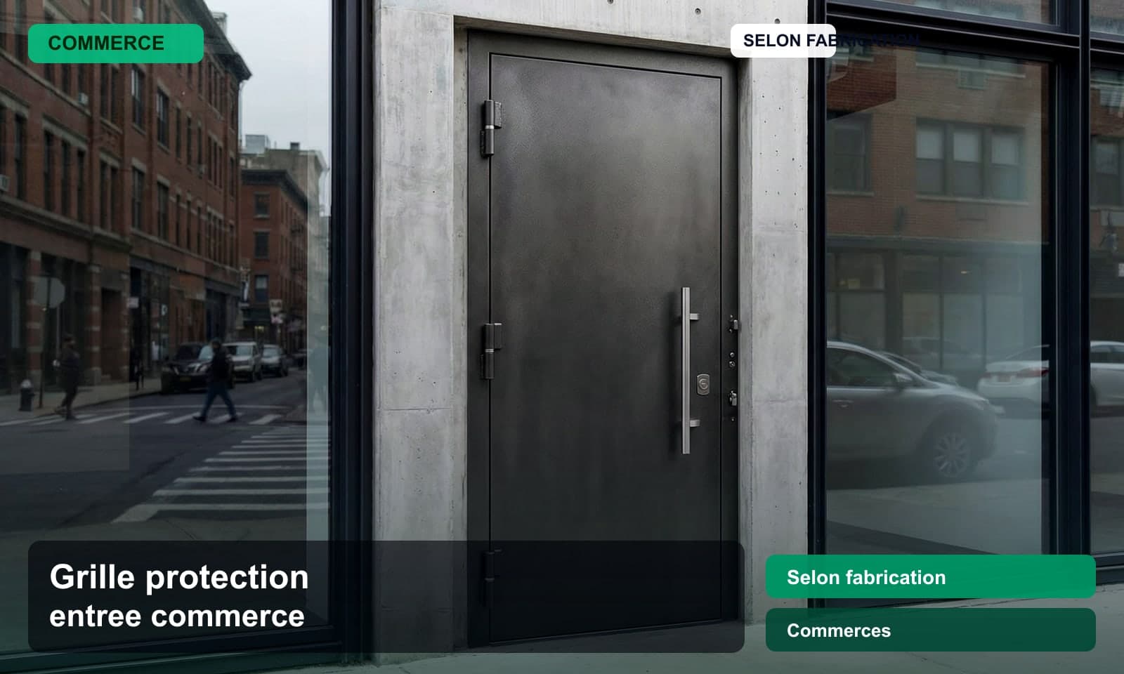 Photo grille protection entree commerce norme Selon fabrication pour Commerces