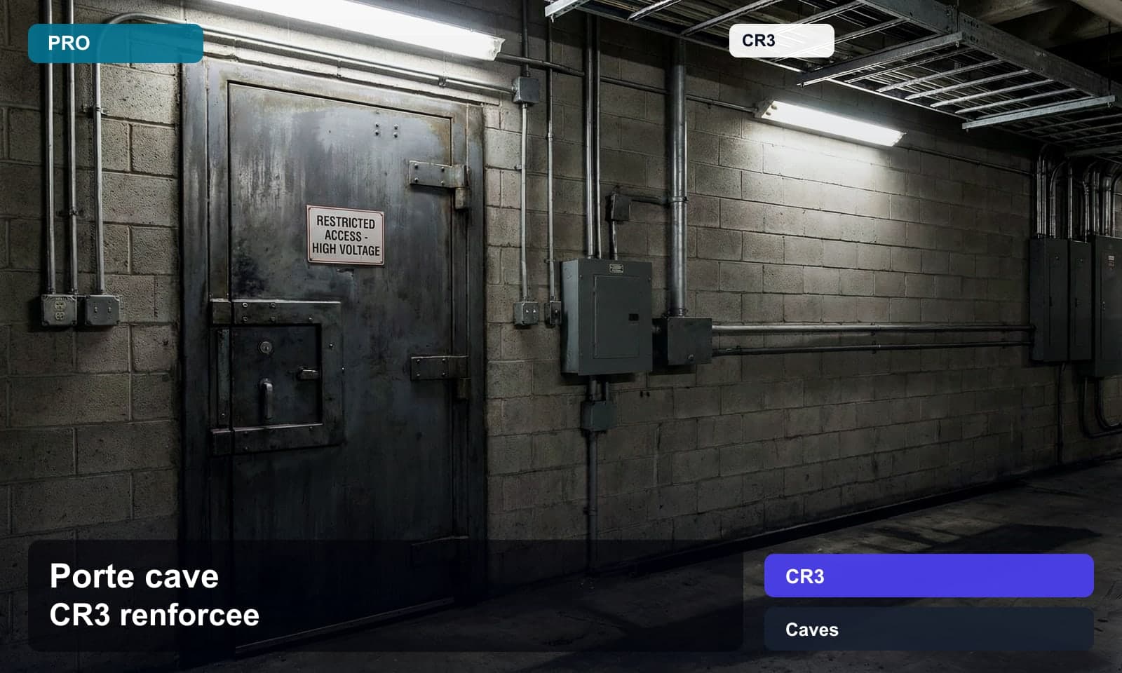 Photo porte cave cr3 renforcee norme CR3 pour Caves