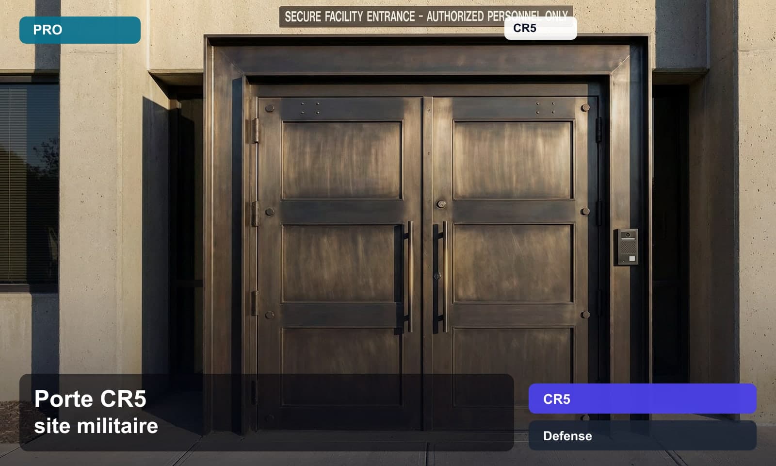 Photo porte cr5 site militaire norme CR5 pour Defense