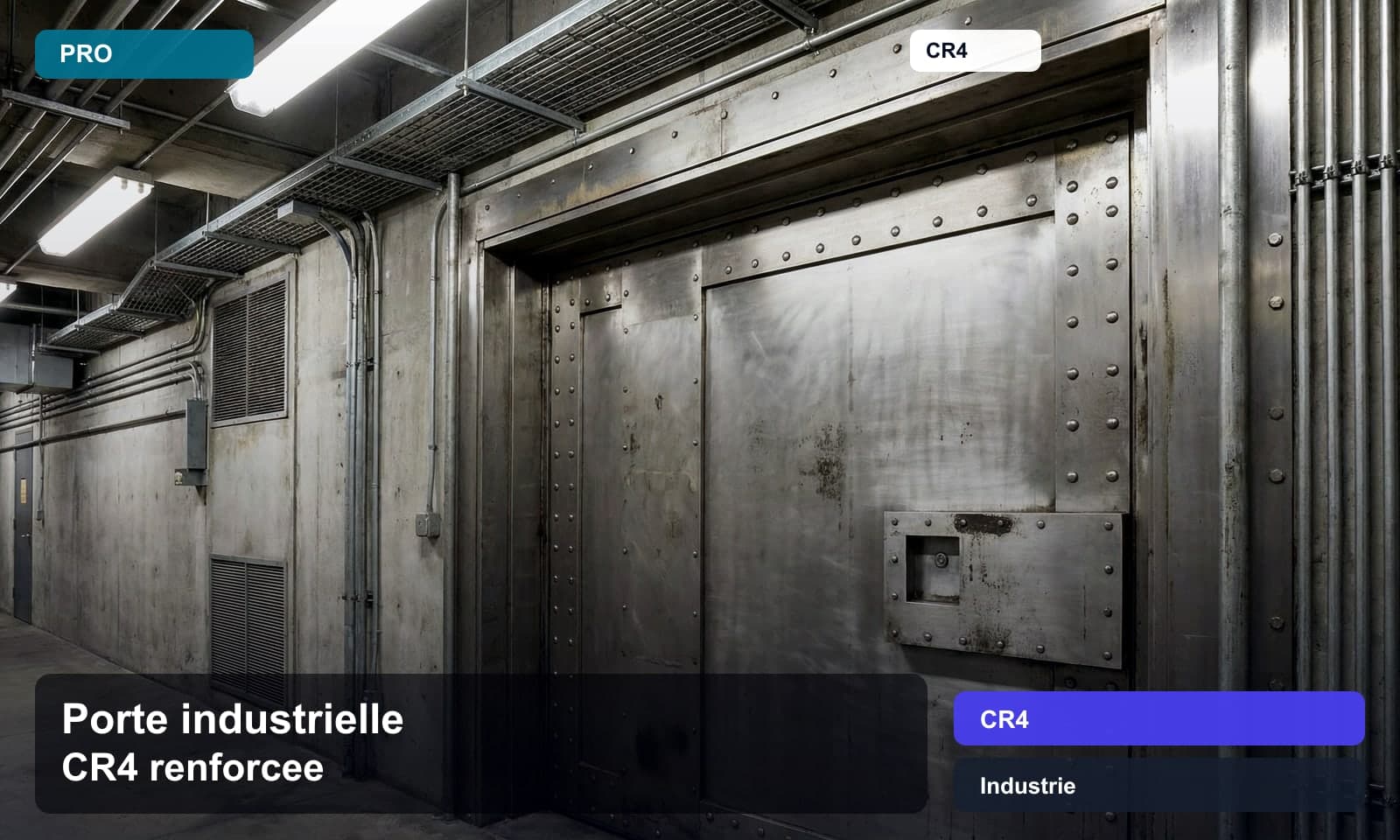 Photo porte industrielle cr4 renforcee norme CR4 pour Industrie